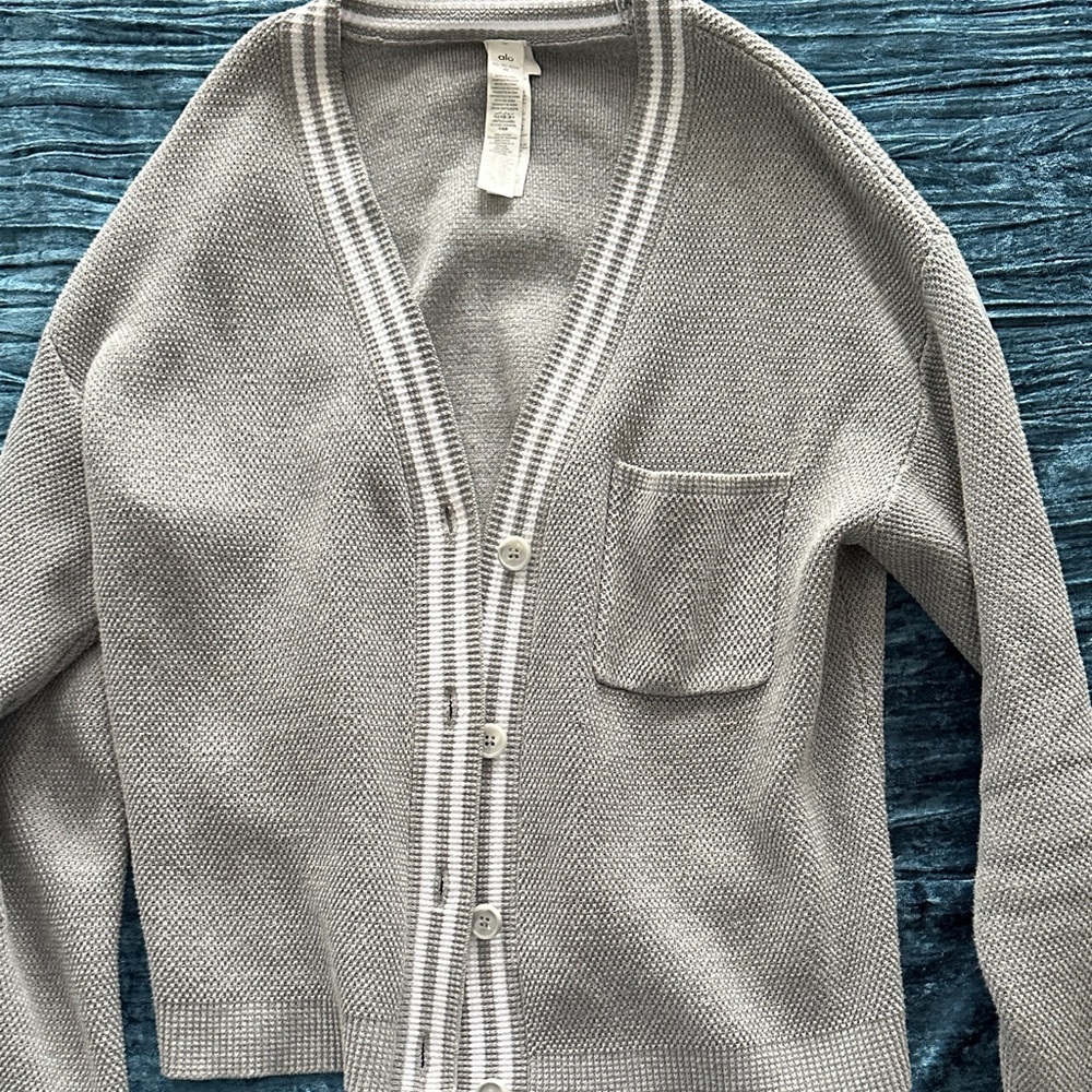 ALO Yoga Gray Cardigan Sweater
